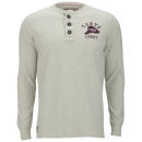 Tokyo Laundry Men's Cleveland Cove Long Sleeve Grandad Jersey - Oat Grey Marl