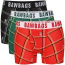 Bawbags Men's 3-Pack Tartan Boxer Shorts