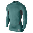 Nike Men's Hyperwarm Dri Fit Max Compression Mock Top - Catalina Green