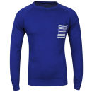 Brave Soul Men's Rumple Crew Neck Knitwear - Royal Blue
