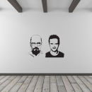 Jesse Pinkman And Heisenberg Vinyl Wall Art Decal (with Free Bansky Rat Decal)