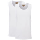 Brave Soul Men's Sensor 2 Pack Plain Vest - White