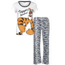 Winnie the Pooh Women Tigger Pyjama Set - White & Charcoal