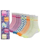 Miss Outrage Women's 5 Pack Socks Gift Set - Grey/Multi