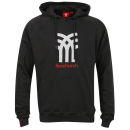 Fenchurch Men's Sweatshirt Icon Hoody - Shadow Grey/White/Ketchup Red