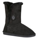 Red Rock Women's Ugg Style Faux Sheepskin Boots - Black