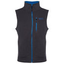 55 Soul Men's Micro Zip Through Fleece Gilet - Dark Grey/Royal
