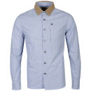 Ringspun Men's Bison Stripe Shirt - Blue/White