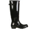 Hunter Women's Original Back Adjustable Gloss Wellington Boots - Black