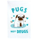 Pugs Not Drugs Gemma Correll TDF Tea Towel