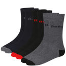 Bench Men's Striped 3-Pack Sock Gift Set - Navy/Black/Grey