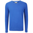 Crosshatch Men's Veeter V-Neck Knitted Jumper - Classic Blue