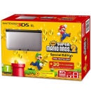Nintendo 3DS XL Silver and Black Console - Includes New Super Mario Bros 2