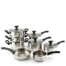 Russell Hobbs 8 Piece Stainless Steel Nero Pan Set