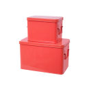 Metal Storage Box Set Of 2 - Neon Orange