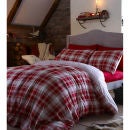 Catherine Lansfield Tartan Duvet Cover - Red
