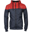 Carter Men's Fleece Lined Nylon Jacket - Red/Navy