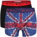 Ben Sherman Men's 2-Pack Union Jack Boxer - Multi/Black