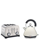 Morphy Richards 4 Slice Accents Toaster - White and Accents Traditional Kettle - White