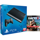PS3: New Sony PlayStation 3 Slim Console (500 GB) - Black - Includes Far Cry 3