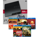 Playstation 3 PS3 Slim 320GB Console: 5 Blu-ray Bundle