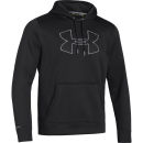 Under Armour Men's Armour Fleece Uncuffed Storm Big Logo Hoody - Black