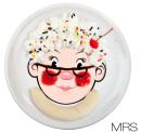 Mrs Food Face Dinner Plate