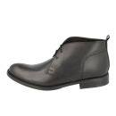 Base London Men's Teak Leather Boots - Waxy Black
