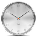 LEFF Amsterdam One 35cm Wall Clock - Stainless Steel Embossed Aluminium Arabic