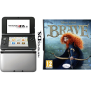 Nintendo 3DS XL Console (Silver and Black) Bundle Includes Brave: The Video Game