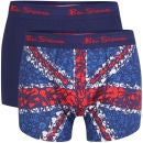 Ben Sherman Men's 2-Pack Union Jack Boxer - Multi/Blue