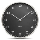 LEFF Amsterdam One 45cm Wall Clock - Stainless Steel Black Arabic