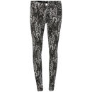 2nd One Women's Lace Effect Embroidery Jeans - Black/White