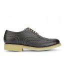 Grenson Men's Stanley Crepe Sole Brogues - Black Grain