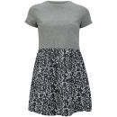 Neon Rose Women's 2 in 1 Smock Dress - Grey