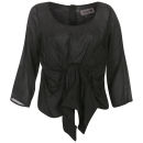 nümph Womens Elisabeth Gather Shirt - Black
