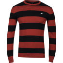 Atticus Men's Blitz Crew Neck Knit - Vintage Wine/Black