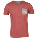 Brave Soul Men's Omar Pocket Print T-Shirt - Red