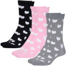 Pineapple Women's Ankle Socks - Heart Design