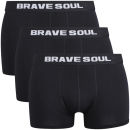 Brave Soul Men's 3-Pack Boxers  - Black