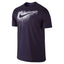 Nike Men's Dri Fit Cloak Swoosh T-Shirt - Purple