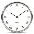 LEFF Amsterdam One 55cm Wall Clock - Stainless Steel White Roman
