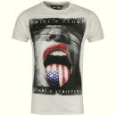 Ringspun Men's Photo Print T shirt Liquor - White