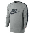 Nike Men's AW 77 Tape Logo Crew Neck Sweater - Grey