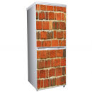 Red Brick Two-Door Fridge or Freezer Vinyl Wrap