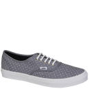 Vans Authentic Slim Chambray Dots Trainers - Dress Blue/White