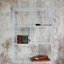 Nkuku Locker Room Shelf - Distressed White - 46cm(W) x 66cm(H) x 18cm(D)