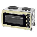 Elgento 28 Litre Cream Mini Oven with Double Hot Plates