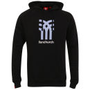 Fenchurch Men's Sweatshirt Icon Hoody - Blackberry Blue/White/Ketchup Red