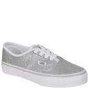 Vans Kids' Authentic Canvas Trainers - Glitter Silver